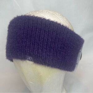 Adidas Lifestyle Fuzzy Headband Womens OSFM Plum Purple Fleece Lined Activewear